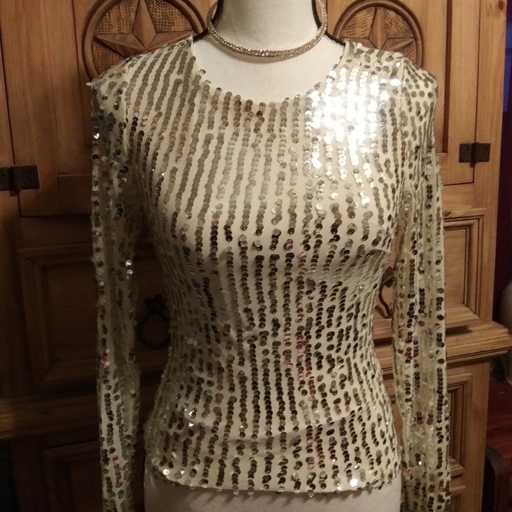 Gold Sequin shirt